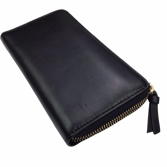 Tory Burch Black Lily Zip Continental Wallet One Size - Picture 5 of 7